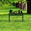 Metal Garden Sign, Personalized Yard Decoration, Outdoor Art Stake, Custom Lawn Ornament, Garden Gift
