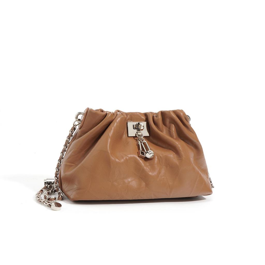 High-End Genuine Leather Women's Crossbody Shoulder Bag – Fashionable Small Square Handbag