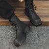 High-top thick-soled fashion square-head Martin boots men's 2024 autumn and winter new youth trend high street fashion boots 1906-J