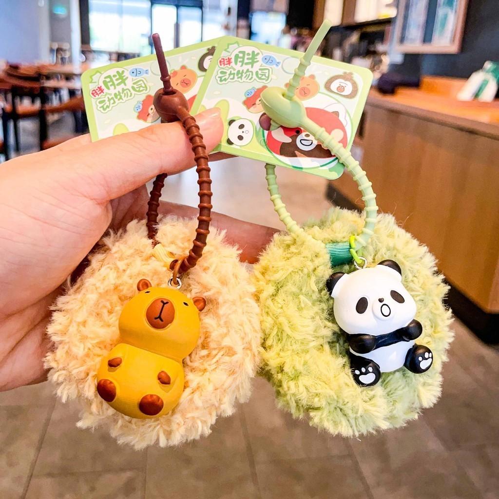 Whimsical Plush Keychain Adorable Animal Silicone Keyring Parties For