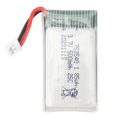 3.7V 500mAh Battery with PH2.0 Plug Lipo 25C Overcharge Short Circuit Protection Powerful RC Drone