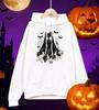 Happy Halloween Flowers Ghost Pattern Men Hoodies Hip Hop Pocket Hoody Street Autumn Sportswears Fleece All-Match Man Clothes