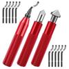 Ergonomic Deburring Tool Kit with 2 Countersink Hand Reamers and 10 HSS Blades for Precise Burr Removal on Various Materials