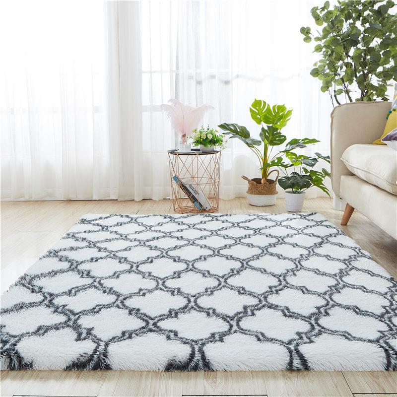 Solid Color Silk Wool Carpet Variegated Tie-Dye Gradual Change Floor Mat Room Coffee Table Mat Internet Celebrity Hair Covered Balcony Bay Window Mat