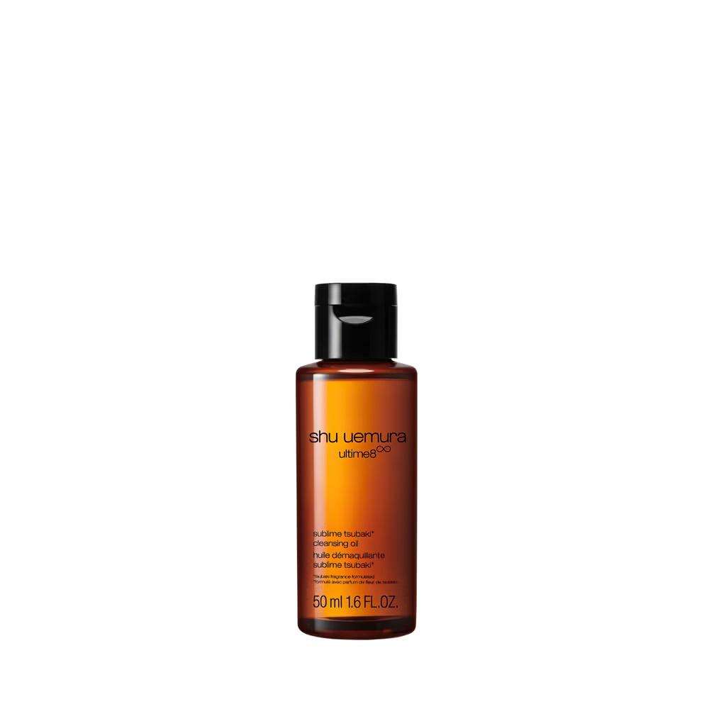 Shu Uemura Ultime8 Sublime Tsubaki Cleansing Oil 50ml Travel Size - Amber Nourishing Makeup Remover Oil
