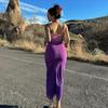 Ladies' Slim Fit Strapless Gradient Medium Length Dress