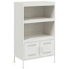VidaXL Highboard White 68x39x113 Cm Steel, Buffet, Cupboard, Sideboard, Cabinet, Storage Cabinet, Cabinet 842975