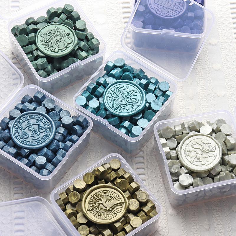Metallic Wax Granules for Sealing Stamps: Ideal for Invitations, Envelopes & Letters.