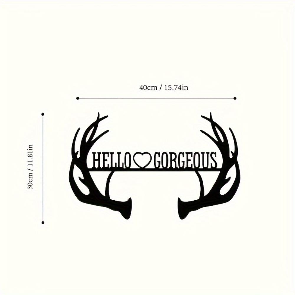 

Boho Metal Wall Art Modern Farmhouse Decor Antler Door Hanger Home Office