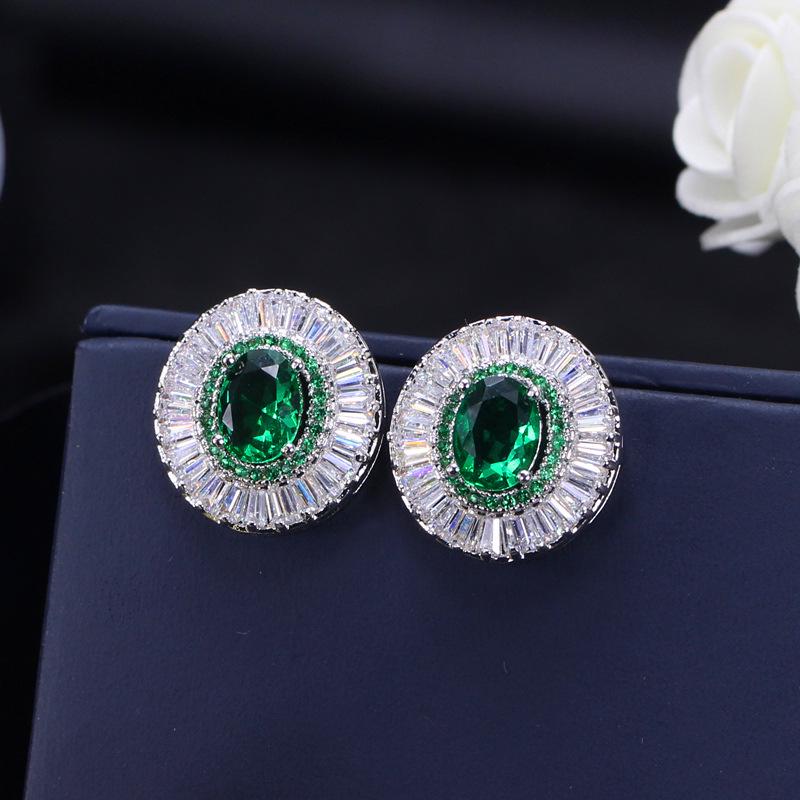 High-End Temperament Ladder Square Zircon Ear Jewelry, Quality Assurance, Anti-Allergic