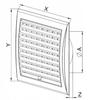 Ventilation Grille With Shutter Tl10 Fi100 169X174 White
