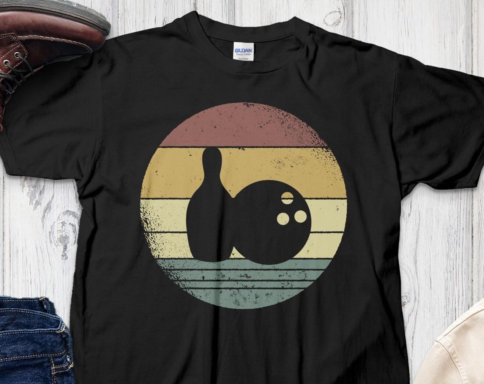 Bowling Tshirt Bowling Ball Retro Bowler Gift Idea Skittles Shirt XL