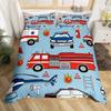 Cartoon  Car Aeroplane Toddler Bedding Motif,Microfibre Bedding Sets, Children's Bed  for Teenagers  Adult Red Blue Quilt Cover