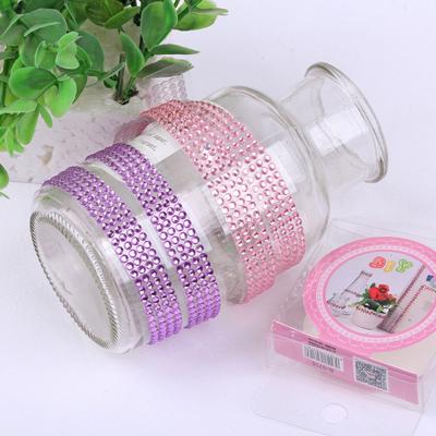 Göz Alıcı Kendinden Yapışkanlı Akrilik Kendin Yap Rhinestone Sticker Scrapbook için 1 Rulo Bant
