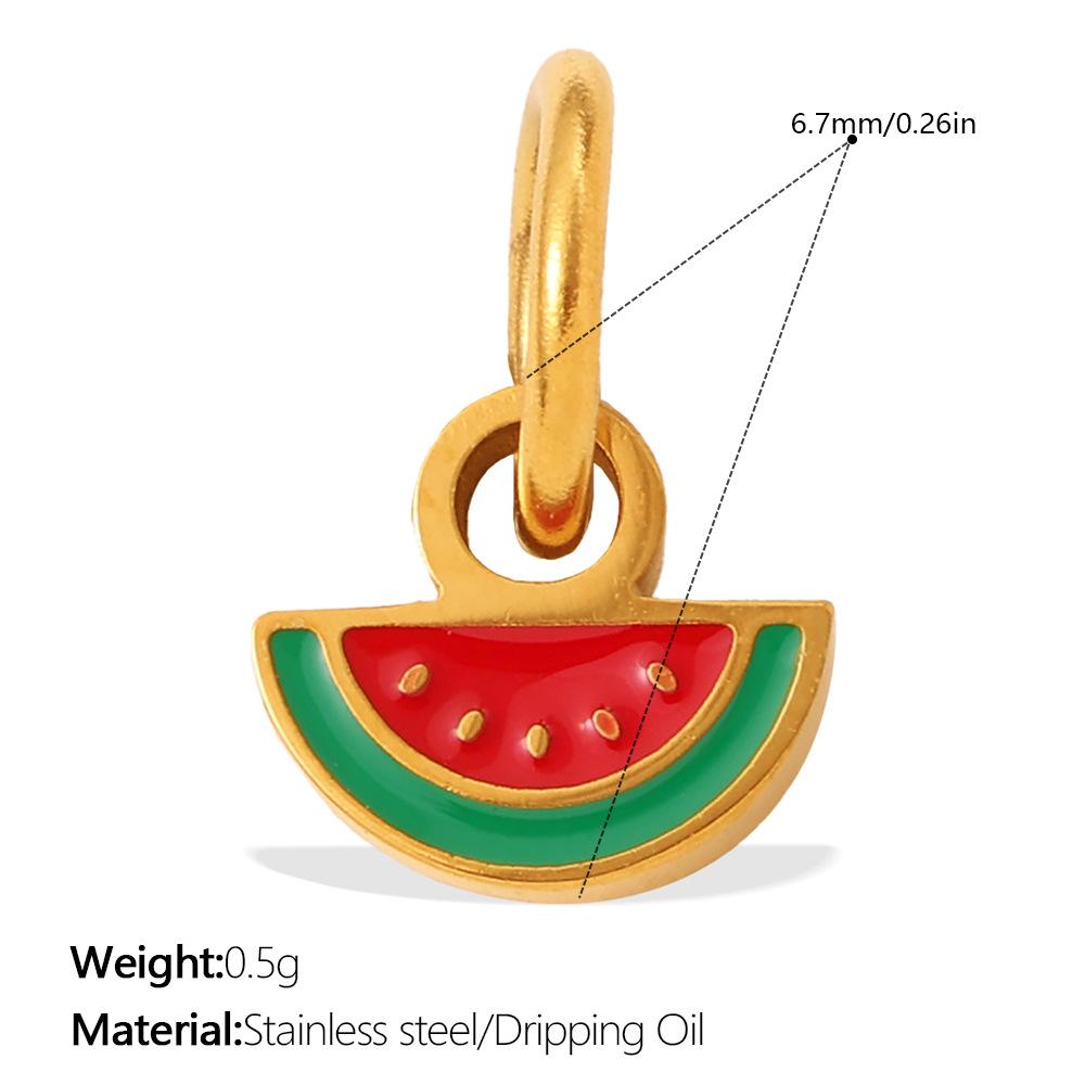 2026 Creative Simple and Versatile New Small Fresh Pendant Colored Dripping Strawberry Apple Cute Pendant Female