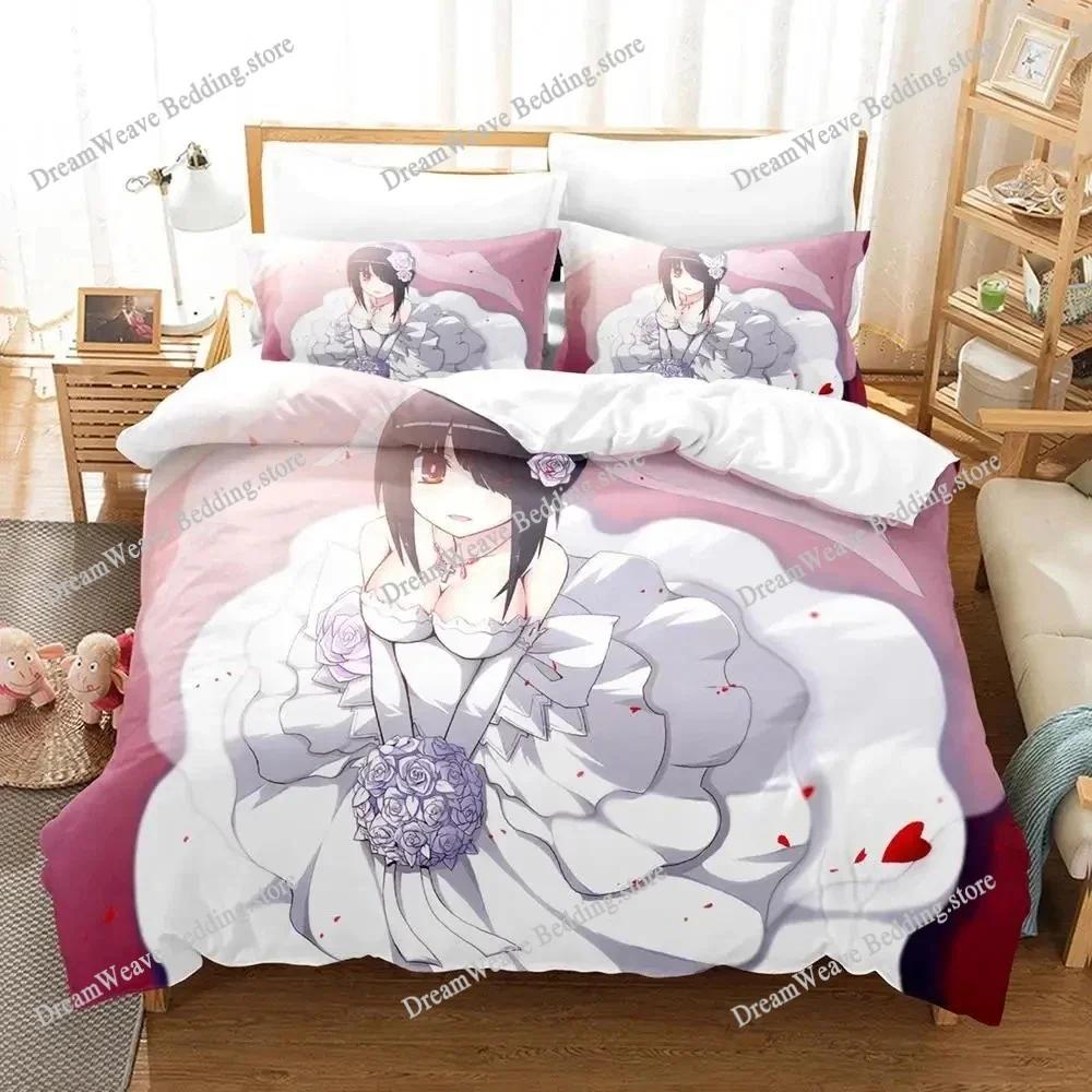 Date A Live Tokisaki Kurumi Bedding Set Duvet Cover Bed Set Quilt Cover Pillowcase Comforter King Queen Size Boys Adult Bedding7