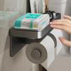 Portarotolo di Carta Igienica in Lega di Alluminio Montaggio a Parete per Bagno WC Porta Carta Telefono Scaffale Scaffale per Rotolo di Asciugamani Accessori
