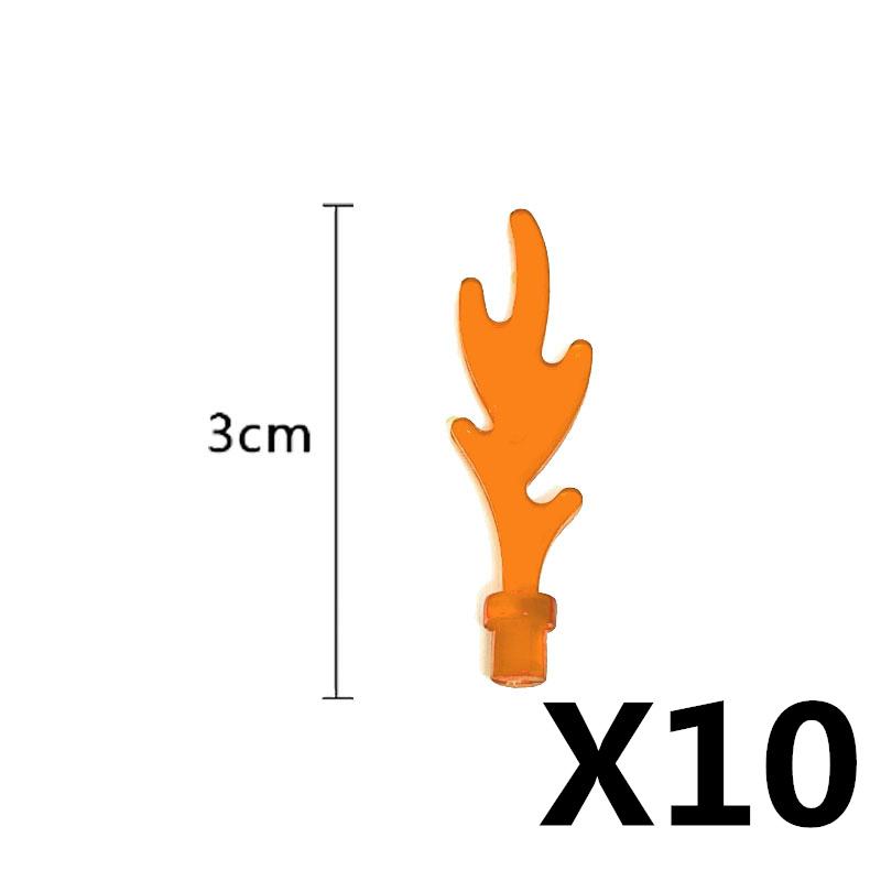 MOC Building Block Liquid Blood  Pool Milk Ice Cube Snowflakes Flame Candles Fire Campfire Accessories DIY Toy Model Bricks A041