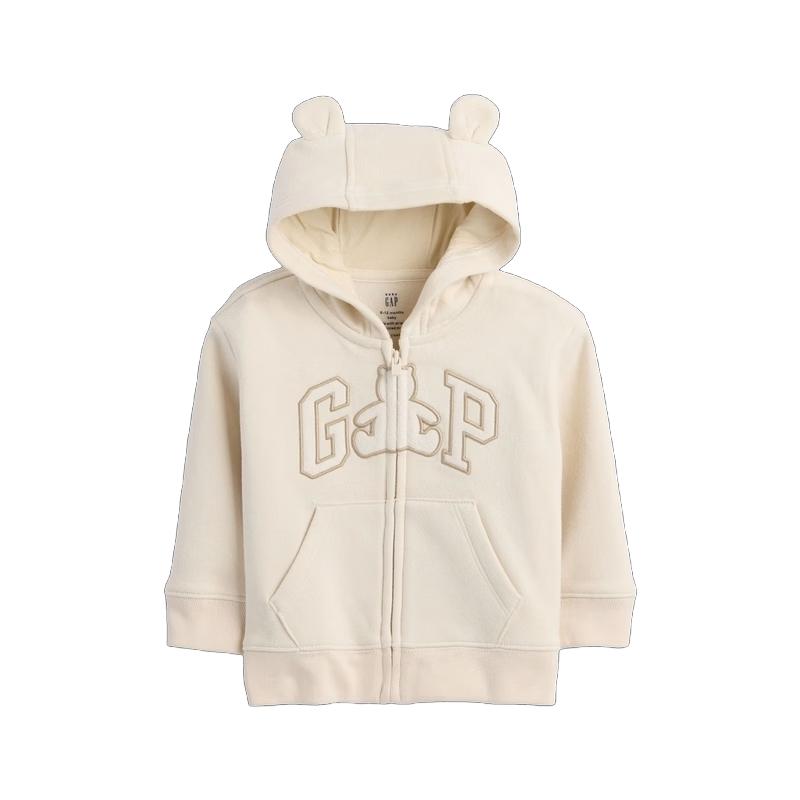 

GAP Baby Logo Embroidered Fleece Hoodie with Bear Ears 73/48