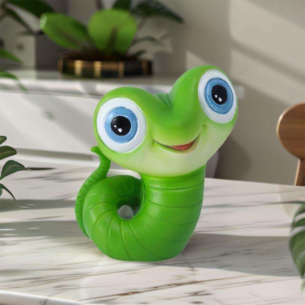 Cartoon Small Snake Figurine Funny Simulation Animal Sculpture Creative Cobra Sculpture  Office
