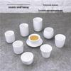 Pure White Ceramic Tea Cup Set for Hotels and Restaurants