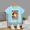 Anime One Piece Monkey D Luffy Printed Cotton Tshirt Summer Boy and Girl Clothing Fashion Casual Street Tshirt Fan Gifts