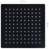 Rain Shower Head Stainless Steel 20x20 Cm Square Black