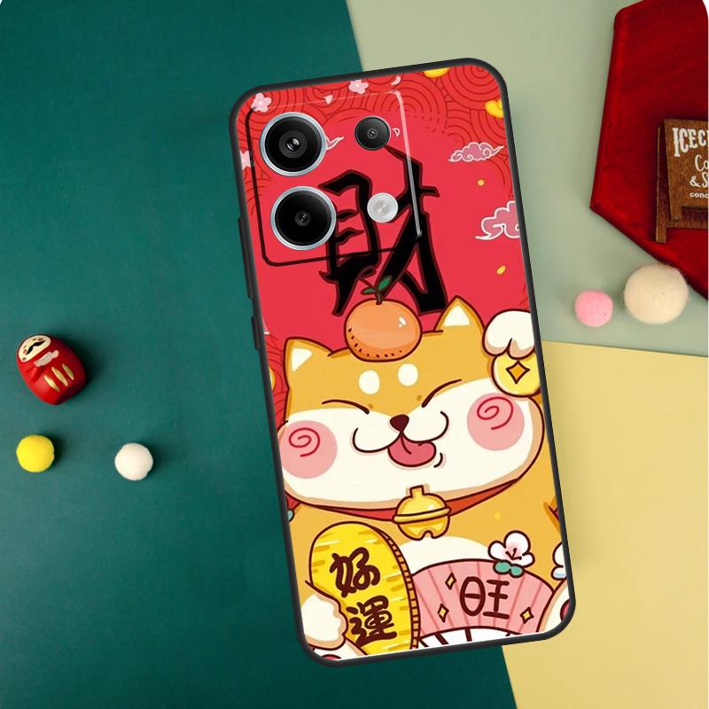 China cute lucky cat Case For Xiaomi Redmi Note 14 13 12 11 15 Pro Plus Redmi 15 13 10 10C 12C 13C 14C 15C Funda