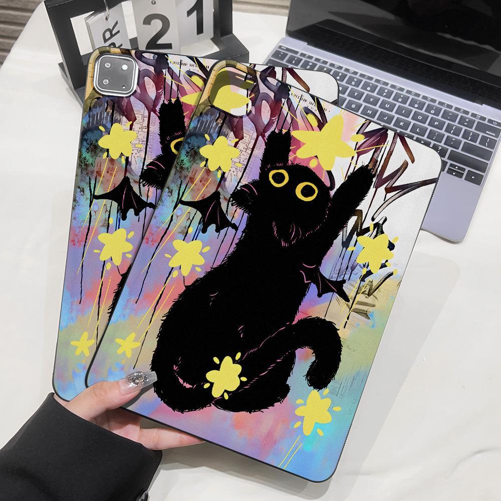 Applicable To Star Black Cat Apple iPad 11-inch Protective Case Xiaomi Pad 6 Soft Case Samsung Tab S7 Light and Thin