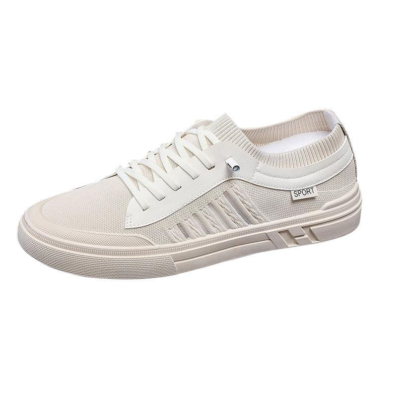 Low-top Fly-woven Men's Shoes Mesh Breathable Fashion Casual Soft Sole Lightweight Trend Men's Board Shoes