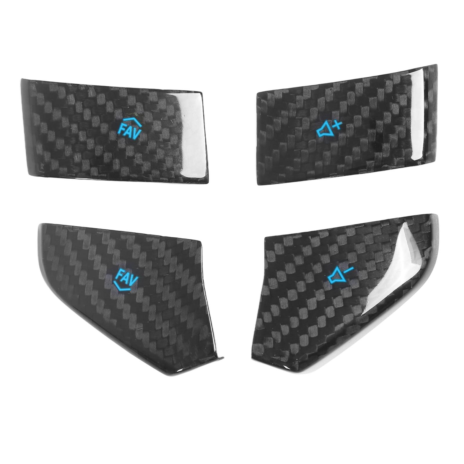 

Замена отделки кнопки переключателя рулевого колеса из углеродного волокна для Corvette C8 2020 года по настоящее время, белый цвет синий