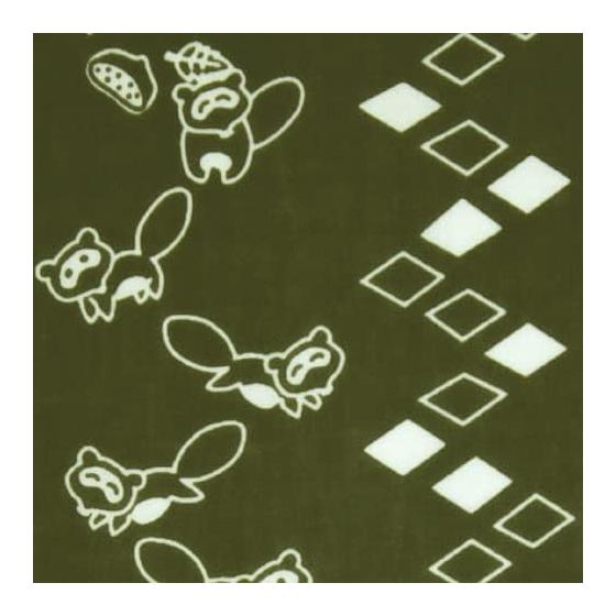 Somen Anbo Tenugui "Tanukiyama Michi Green" - Hand-dyed 100% Cotton, Tokuoka Fabric, Made In Japan, 35cm X 100cm - Classic Mountain Path, Tanuki,