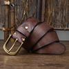Copper Buckle Belt Men's Genuine Leather Pin Buckle Pure Cowhide Retro Versatile Korean Style Casual Belt