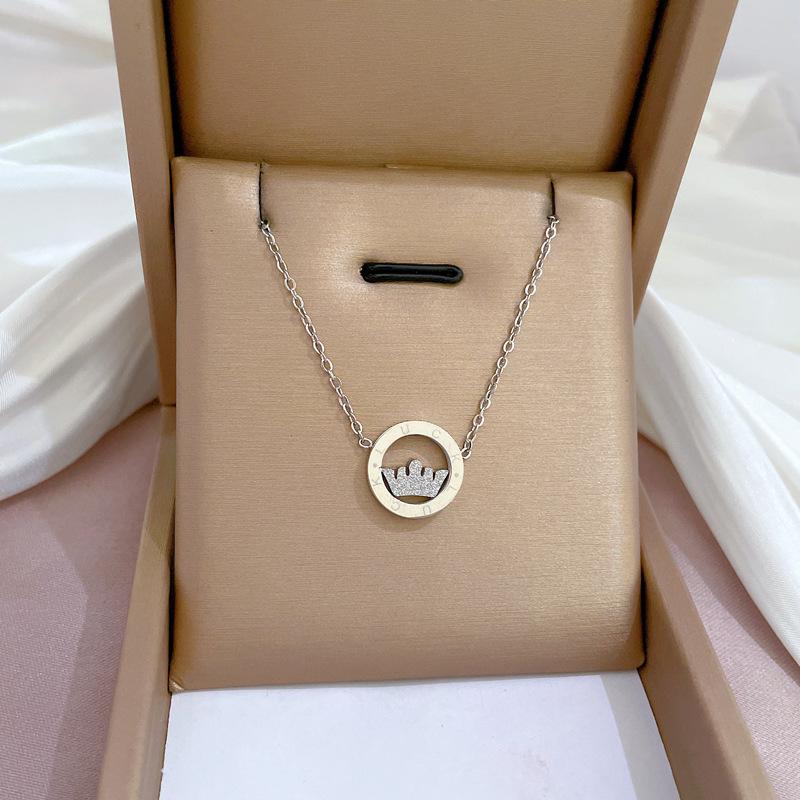 Fashion Retro Women's Necklace Temperament Micro Diamond Necklace Exquisite Collar Chain Accessories