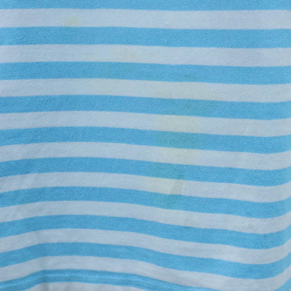 marimekko border Short sleeve Cut S Blue Women Used