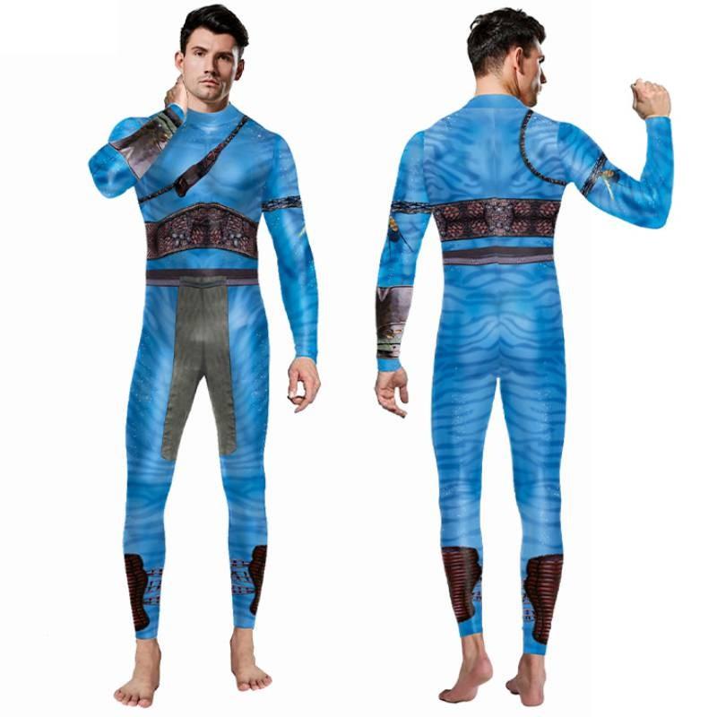 Avatar Inspired Halloween Costume Milk Silk Bodysuit For Fantasy Role Play