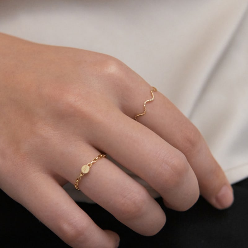 Bague MIAF 14K Coupe Vague