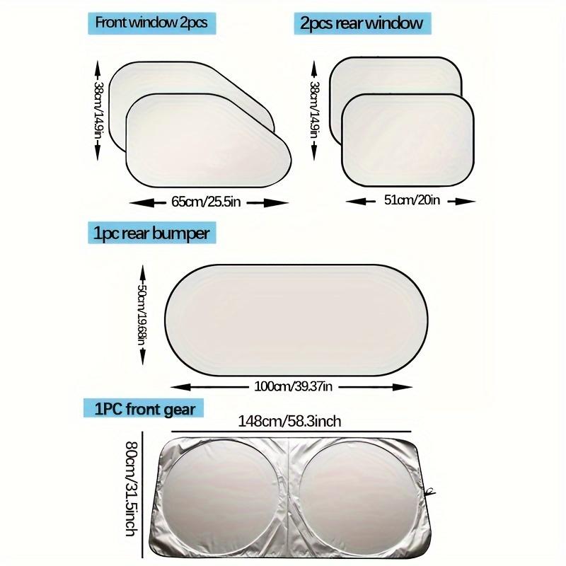 6-Pack Windshield Sunshades – UV & Heat Insulation Protection Against Sunlight for Cars