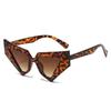 New Luxury Leopard Print Gradient Cat Eye Women Sunglasses   Trendy Street Shooting Personality Design Men Sun Glasses Uv400