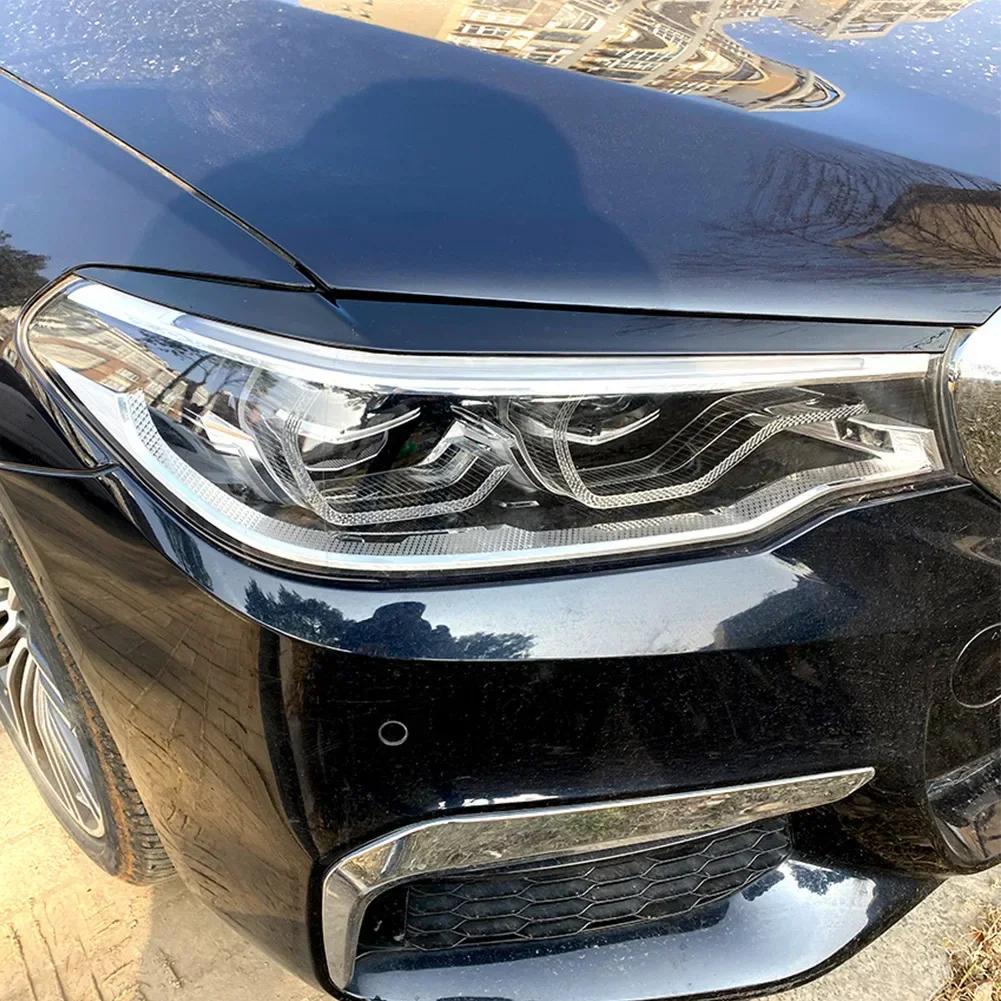 Headlight Eyelid Eyebrow Trim For BMW 5 Series G30 G31 G38 F90 M5 525I 530I 540I 2017-2024 Exterior Sticker Modification