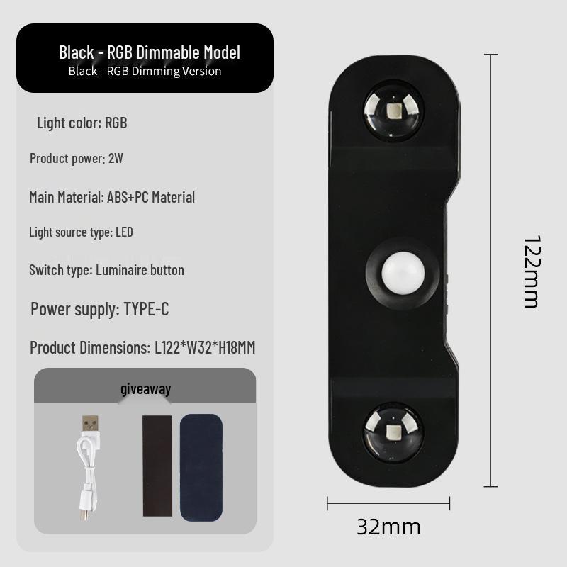 Rechargeable Induction Wall Lamp with Motion Sensor - Nightlight, Magnetic, Corridor Ambiance, High-End Feel