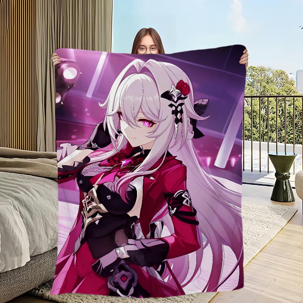 Honkai Impact 3rd Thelema fanart Flannel warm comfort soft plush blanket sofa living room hogar office bedroom travel gift home