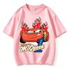 Cars Summer 2026 boys T-Shirt Lightning McQueen Short Sleeve for Boys and Girls Combinable with Everything