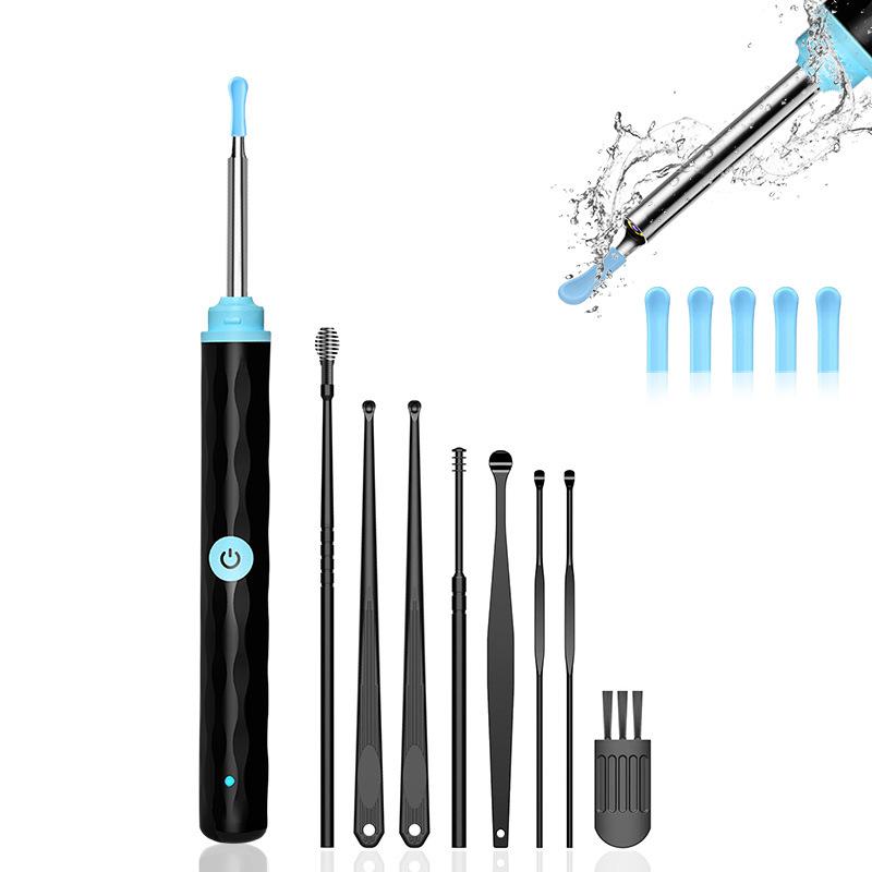 

Прочный и безопасный умный визуальный очиститель ушей с камерой, набор из 8 предметов, светящийся инструмент для удаления ушной серы для детей, ушная ложка