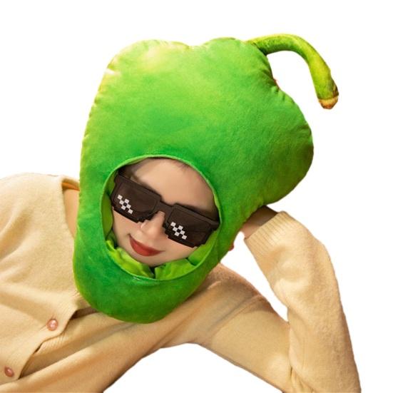 Foto clona Jasné barevné tvar ovoce jídlo Měkká plyšová pokrývka hlavy Otvor pro obličej Kostým internetové celebrity Párty rekvizita