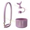 SW 3PCS Cup Accessories Set for Stanley Silicone Straw Cover Cap Cup Boot Sleeve Cups Hanging Rope Water Bottle Handle Strap