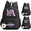 Anime 26 English Letter K-Pop Printed Backpack Student Teenager Student Bookbag for Boy Girl Schoolbag Kid Gift Women Large Capacity Travel Bag