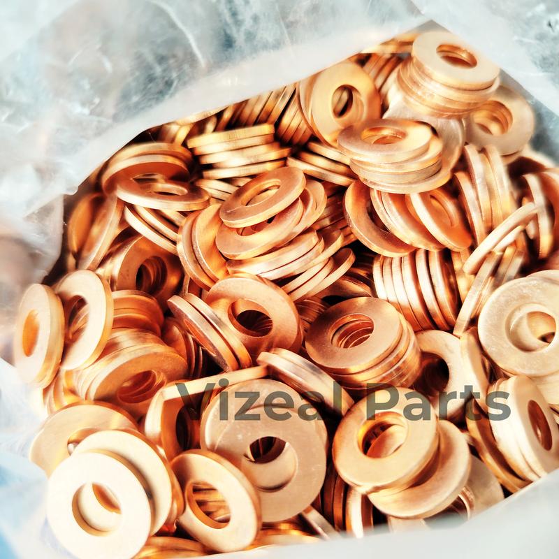 20PCS/50PCS/100PCS Injector Seals Copper Washers 1378433 For Ford Transit 2.0 2.2 2.4 TDCI TDDI Peugeot Boxer & Citroen 2.2 HDI