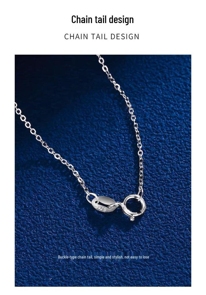2025 S925 Sterling Silver Beating Heart Necklace - Light Luxury Clavicle Pendant for Women, Qixi Festival Gift
