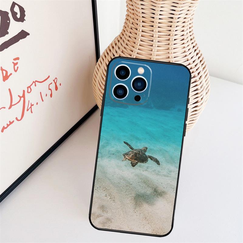 

Ocean Sea Turtle Phone Case For iPhone 17 Pro Max 16 15 11 12 13 14 Pro Max mini 15 16 Plus 16e 17 Air Cover iPhone 12 mini